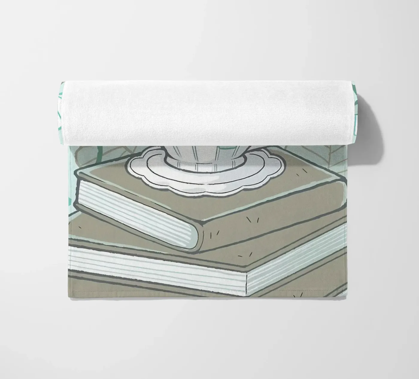 Books And Tea Strandtuch von Aiden Garcia