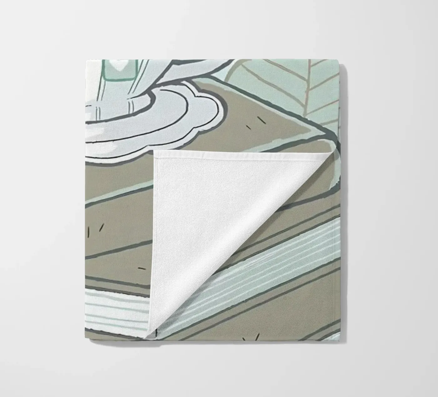 Books And Tea Strandtuch von Aiden Garcia