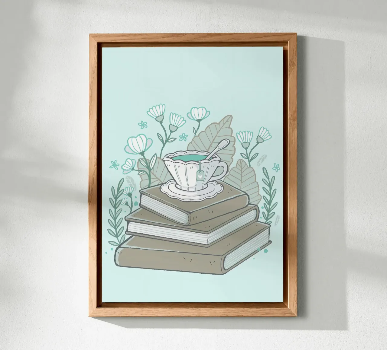 Libri e tè alluminio dibond da Aiden Garcia