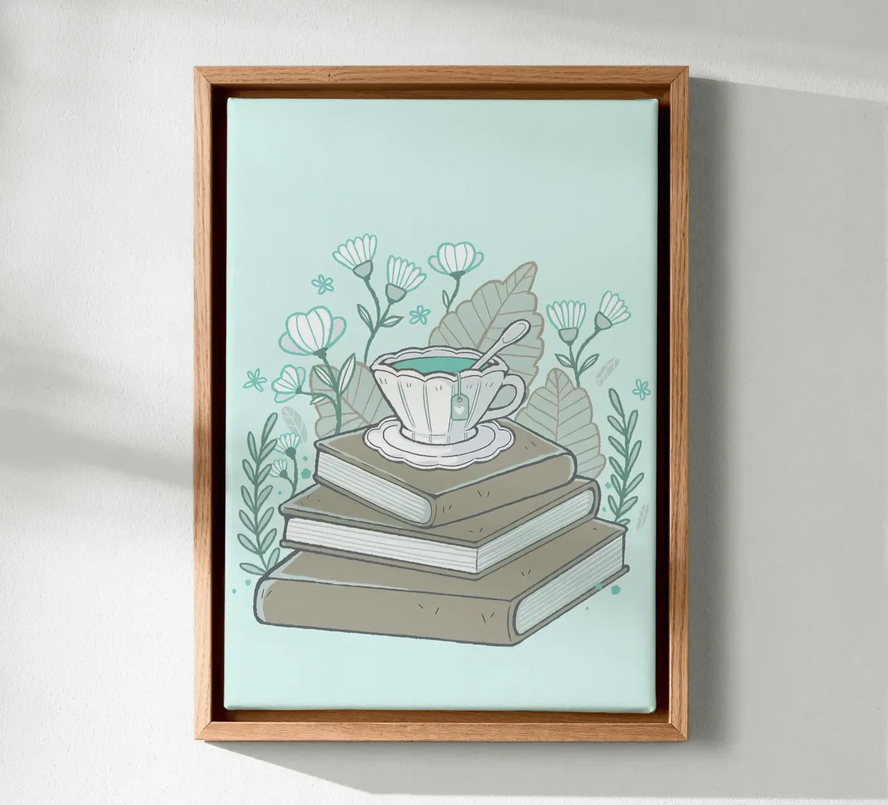 Libri e tè tela da Aiden Garcia