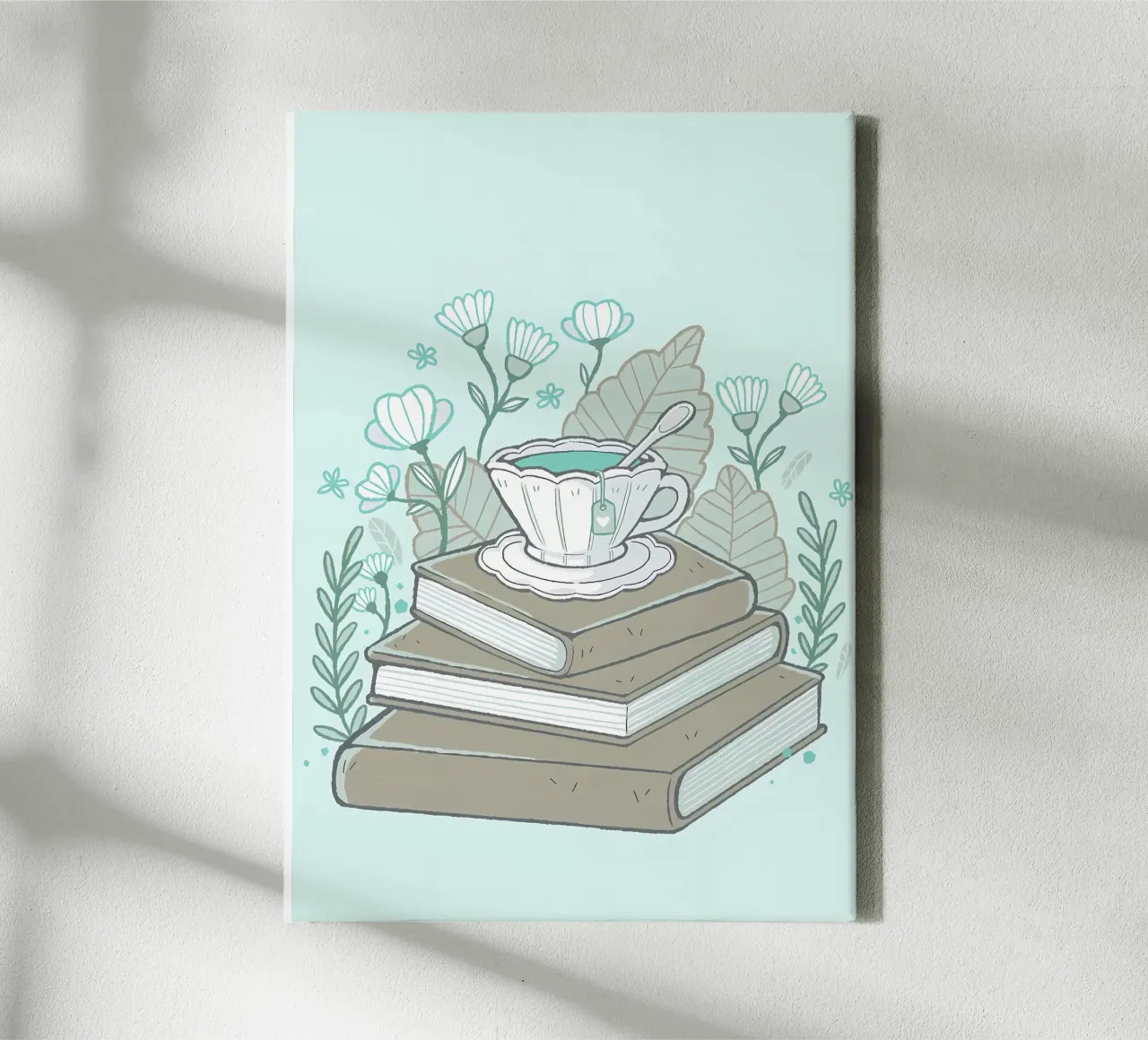 Libri e tè tela da Aiden Garcia