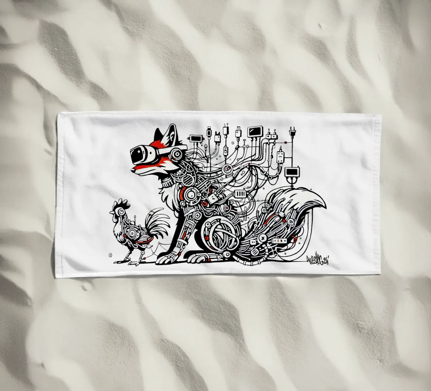 VR FOX strandhanddoek van Awesome Shag store