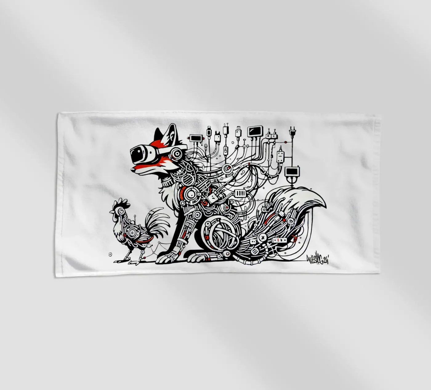 VR FOX strandhanddoek van Awesome Shag store