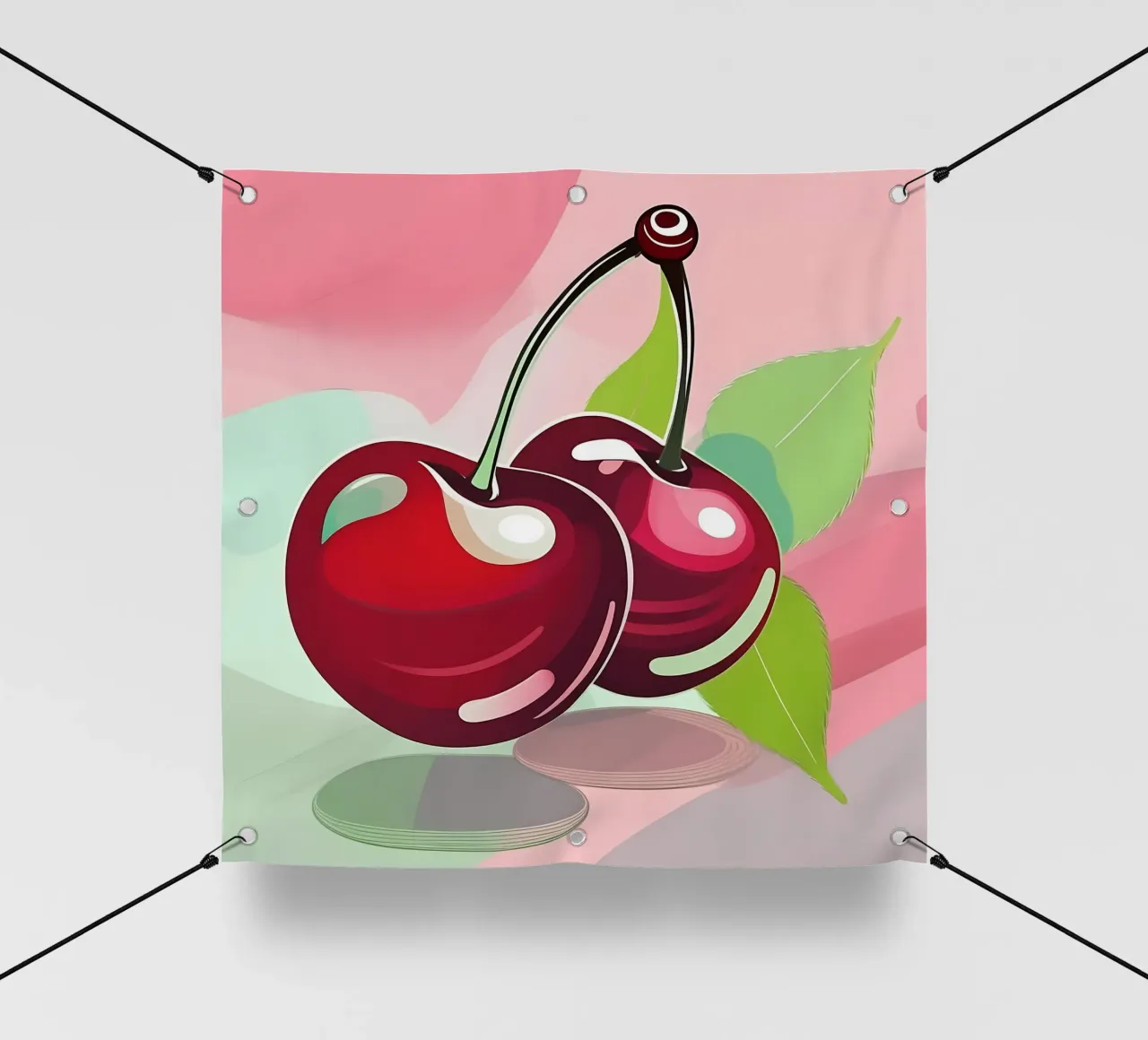 Ciliegie_stile_A_1 telo in pvc da Pink- und LoveArt by LK