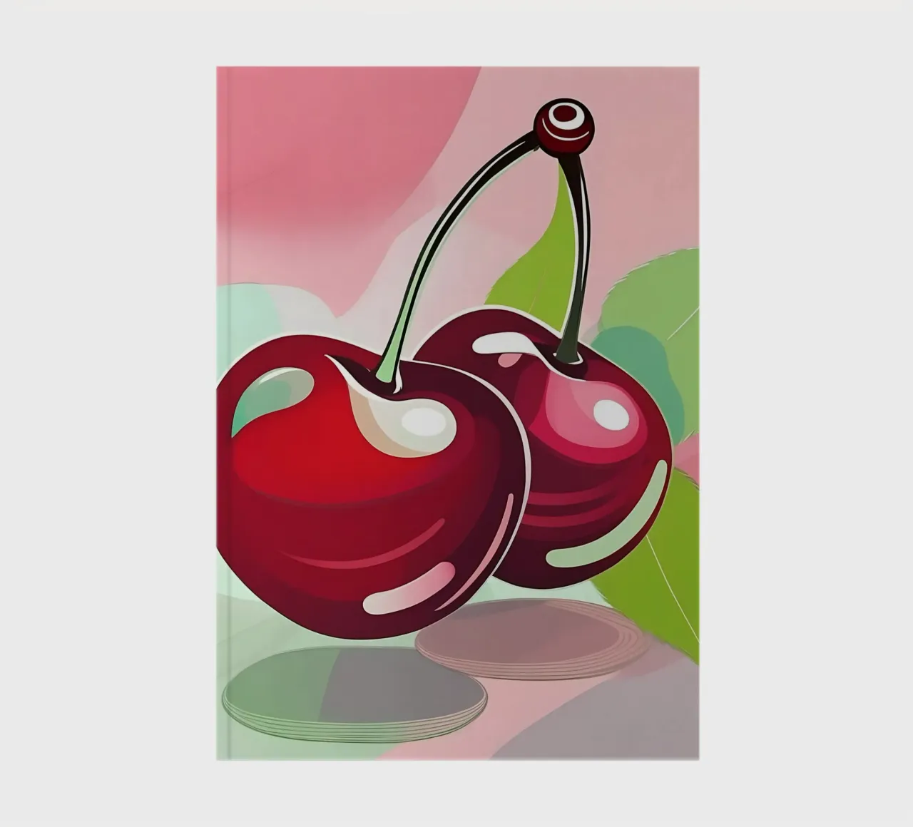 Cherries_style_A_1 notebook by Pink- und LoveArt by LK