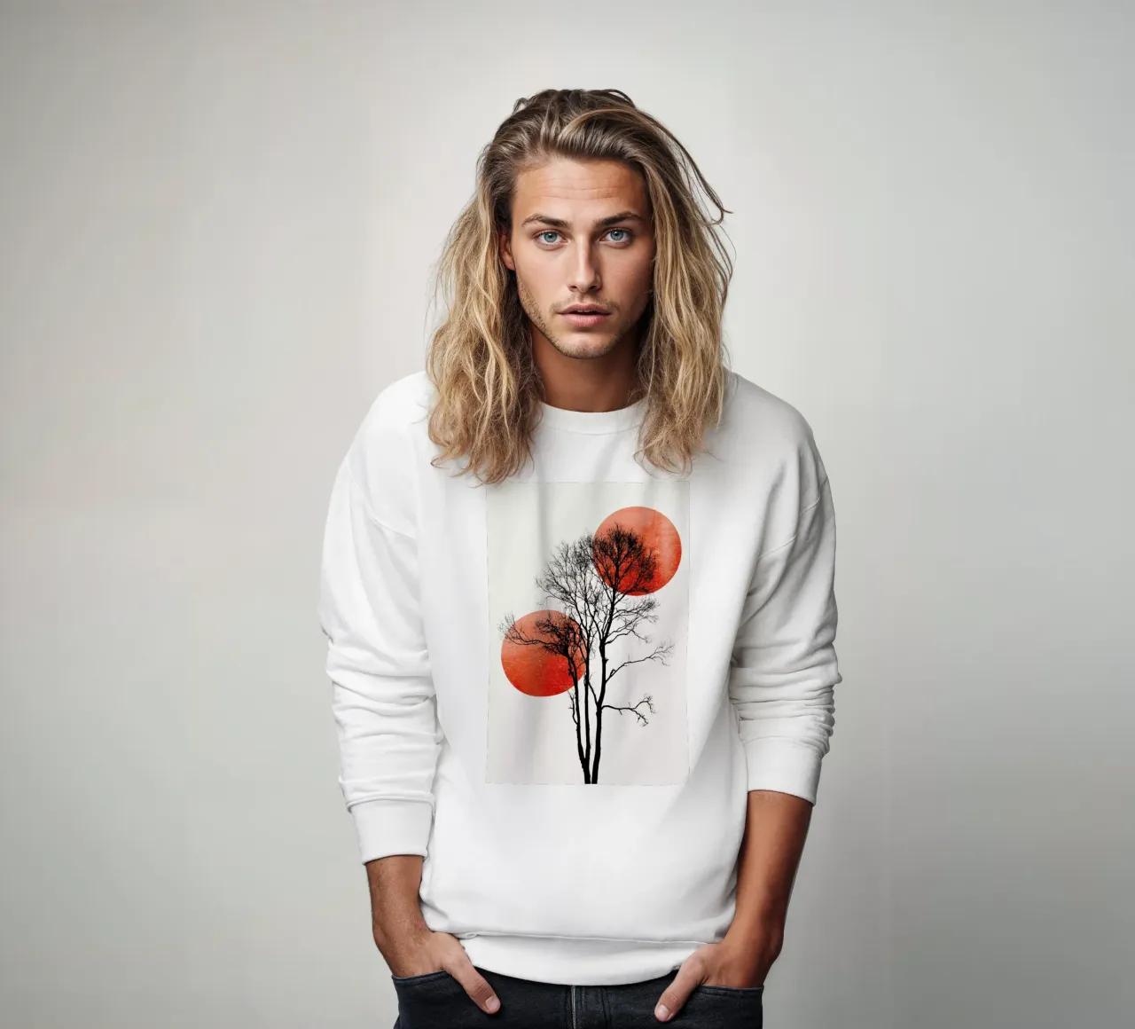 Sun And Moon Hiding Rouge felpa da Kubistika