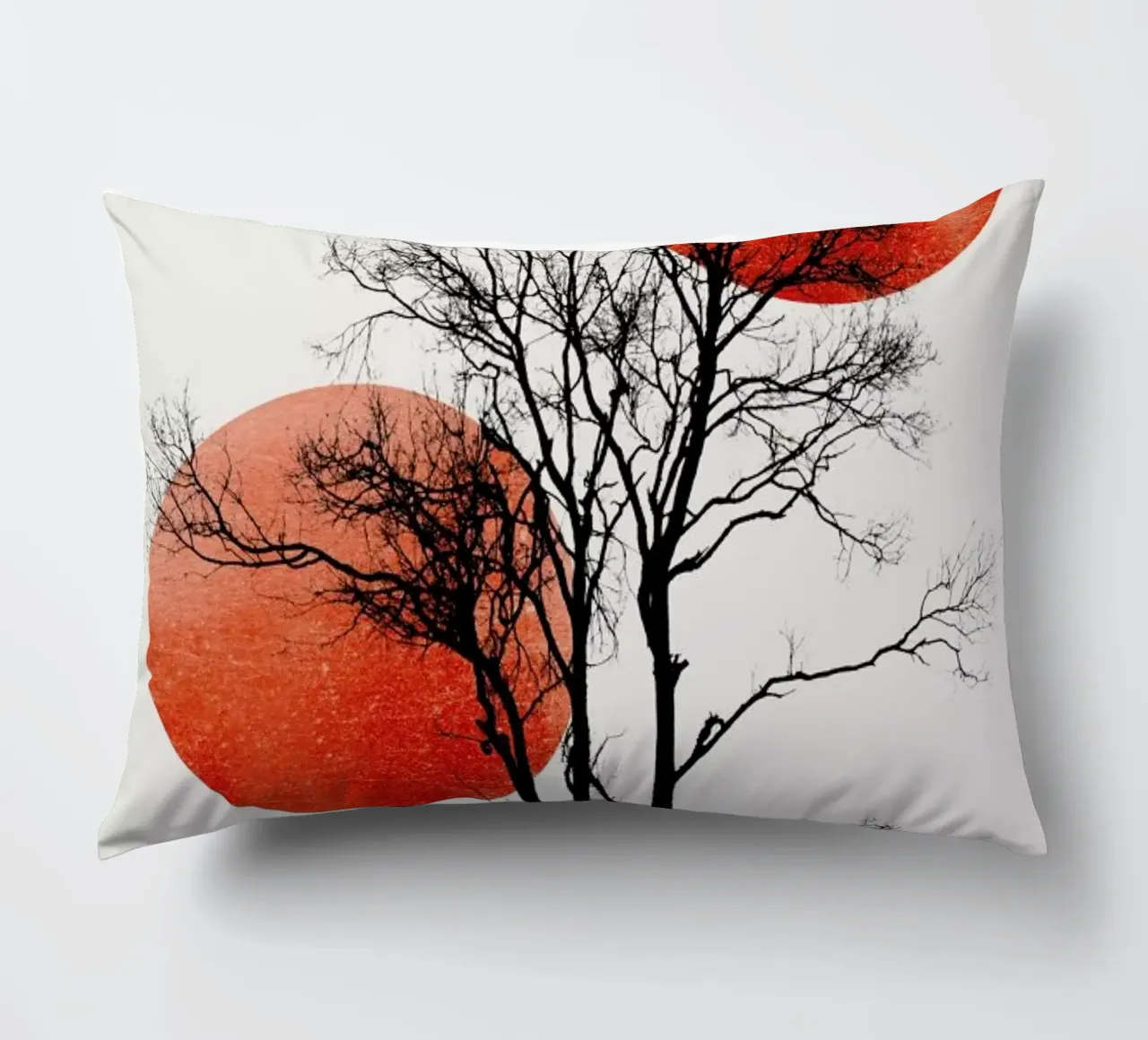 Sun And Moon Hiding Rouge cuscino da Kubistika