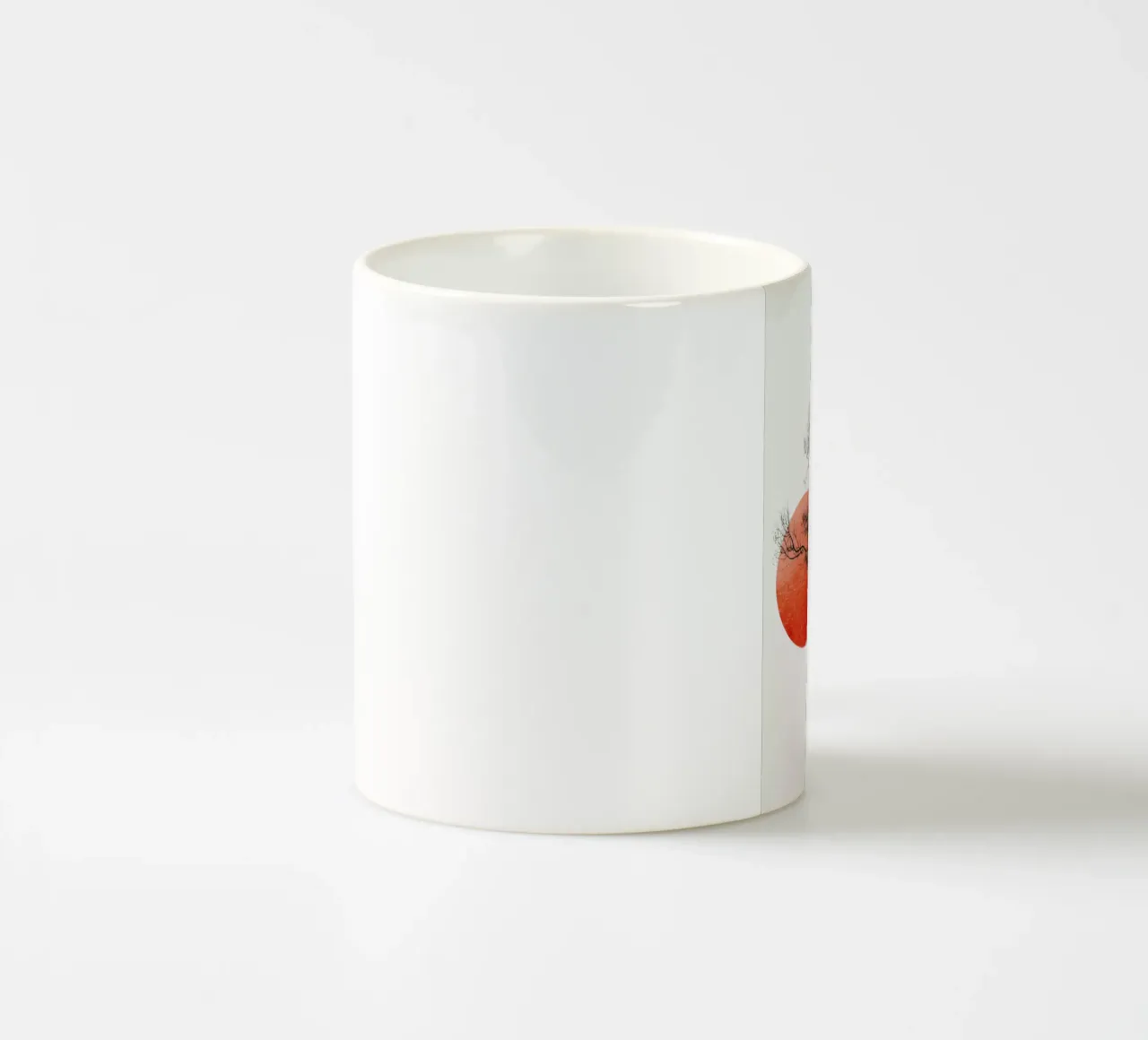 Sun And Moon Hiding Rouge tazza in ceramica da Kubistika