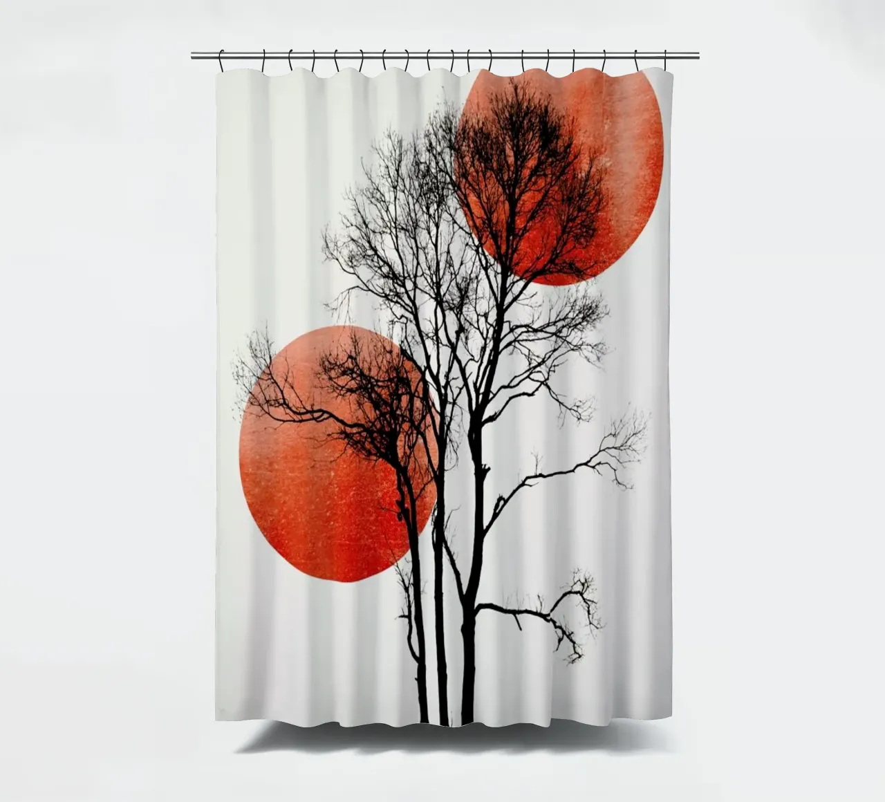 Sun And Moon Hiding Rouge tenda da doccia da Kubistika