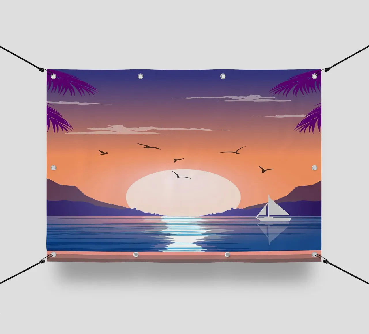 Spiaggia del tramonto telo in pvc da Bartosz Powalka