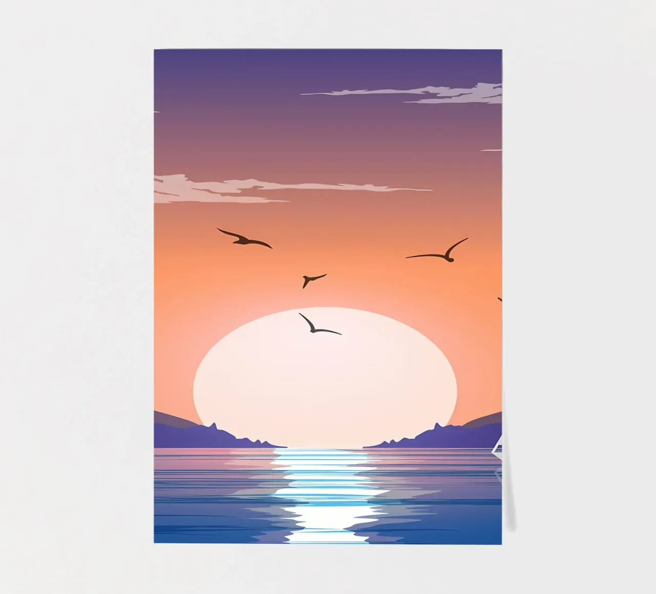 Strand bij zonsondergang stickervel van Bartosz Powalka