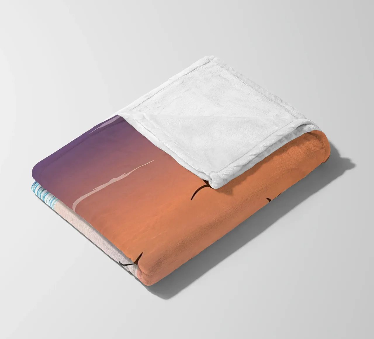 Sunset Beach fleece blanket by Bartosz Powalka