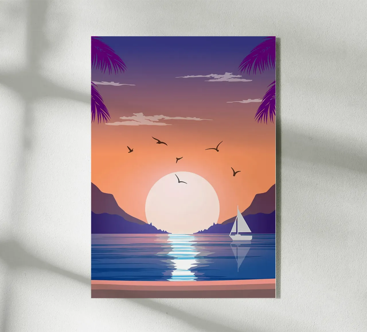 Sunset Beach acrylic glass by Bartosz Powalka
