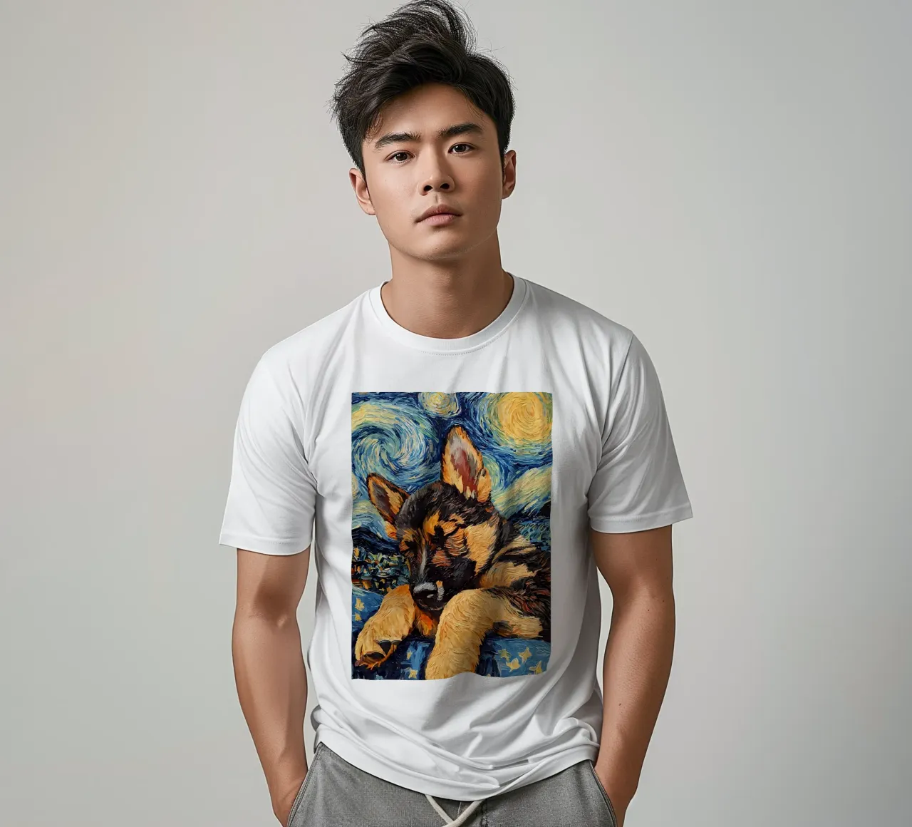 Cucciolo di pastore tedesco t-shirt da Adrian Patel