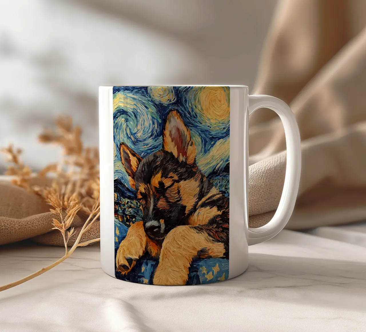 Cucciolo di pastore tedesco tazza in ceramica da Adrian Patel