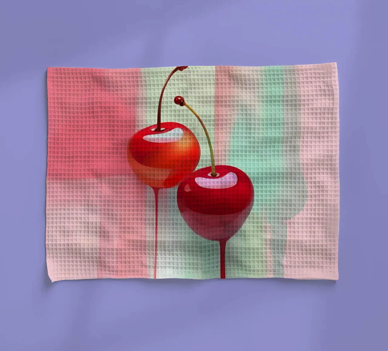 Ciliegie_stile_A_2 canovaccio da cucina da Pink- und LoveArt by LK