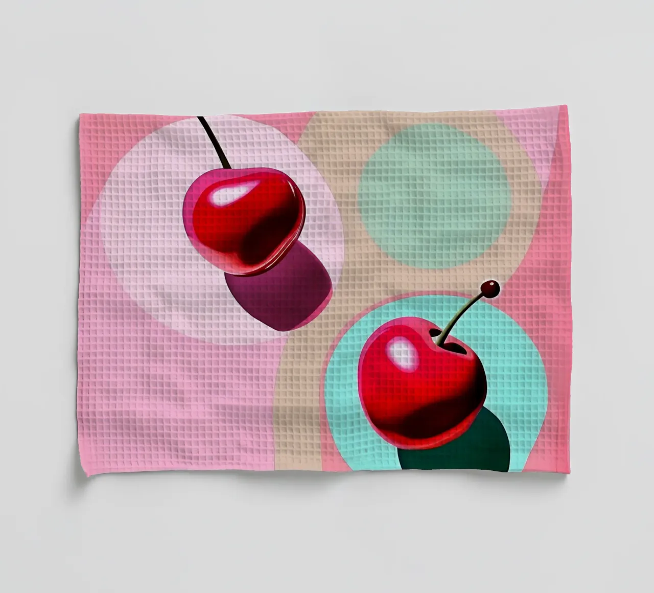 Ciliegie_stile_A_3 canovaccio da cucina da Pink- und LoveArt by LK