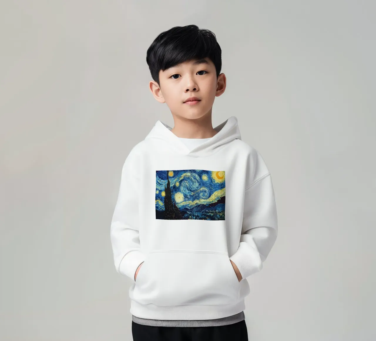Vincent Van Gogh Arte felpa bambino con cappuccio da Adrian Patel
