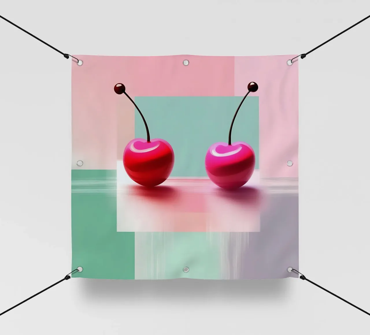 Ciliegie_stile_A_4 telo in pvc da Pink- und LoveArt by LK