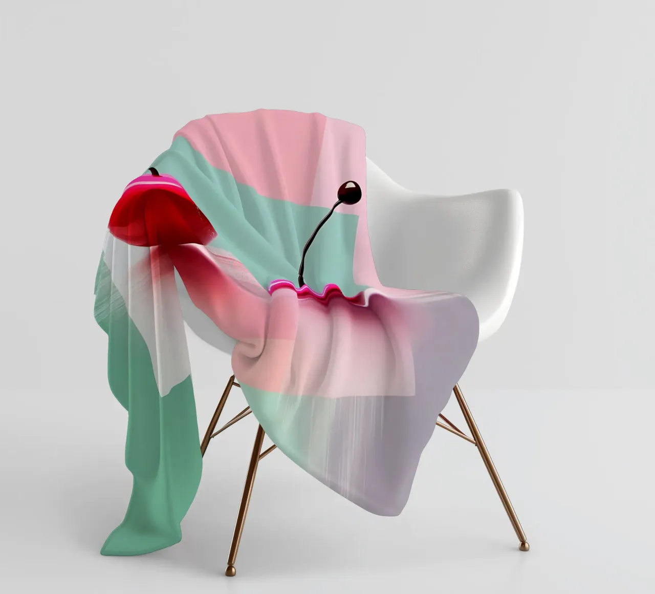 Ciliegie_stile_A_4 coperta in pile da Pink- und LoveArt by LK