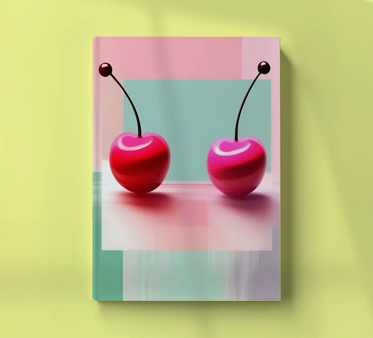 Cherries_style_A_4 notebook by Pink- und LoveArt by LK