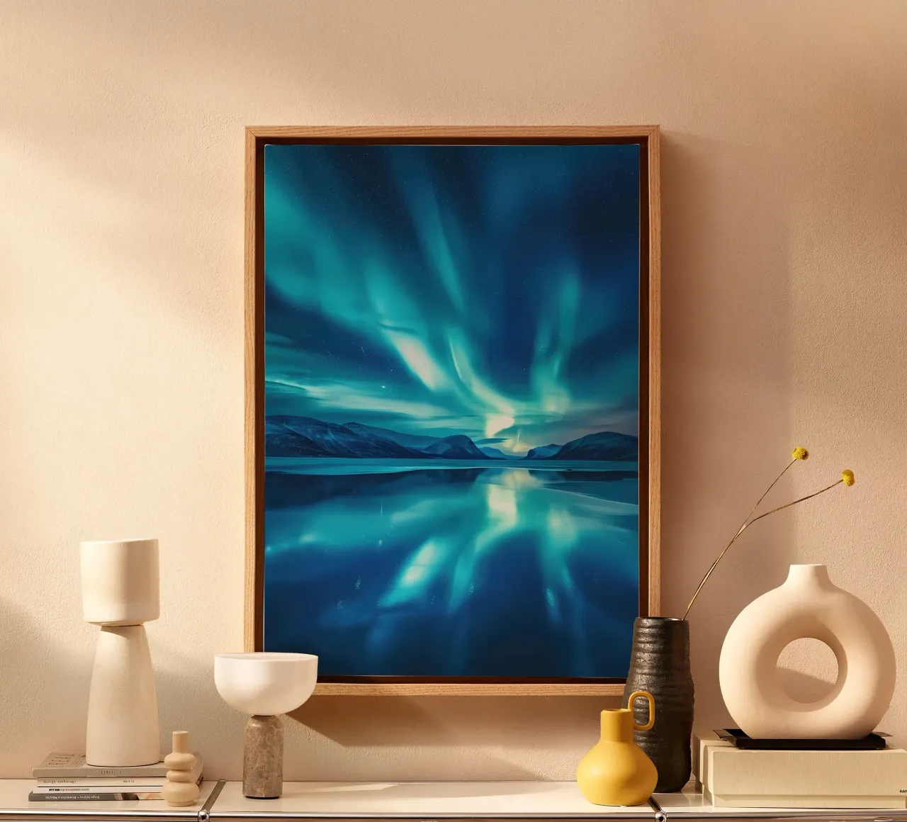 Riflesso dell'Aurora Boreale tela con Cornice a cassetta da Matthew Katz