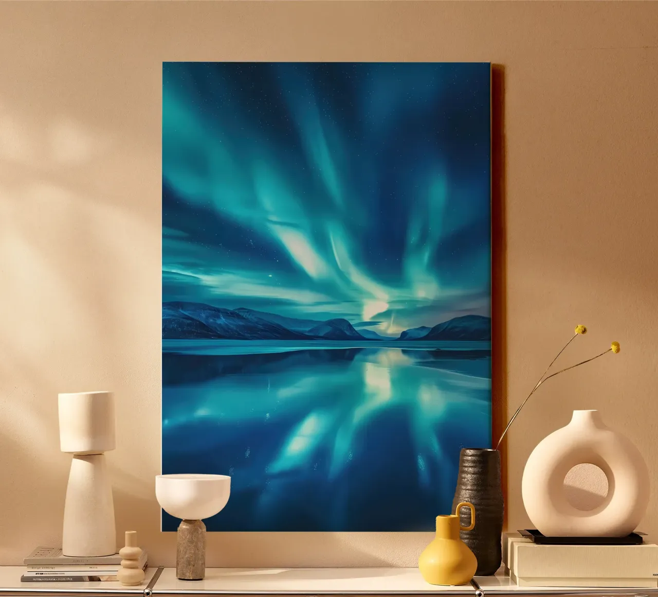 Riflesso dell'Aurora Boreale tela con Cornice a cassetta da Matthew Katz