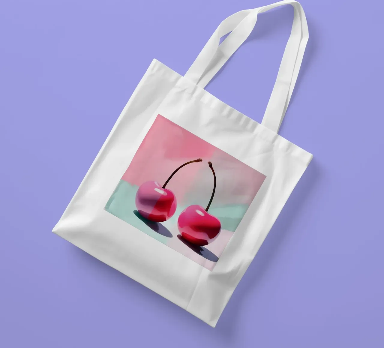Cherries_style_A_5 tote bag by Pink- und LoveArt by LK