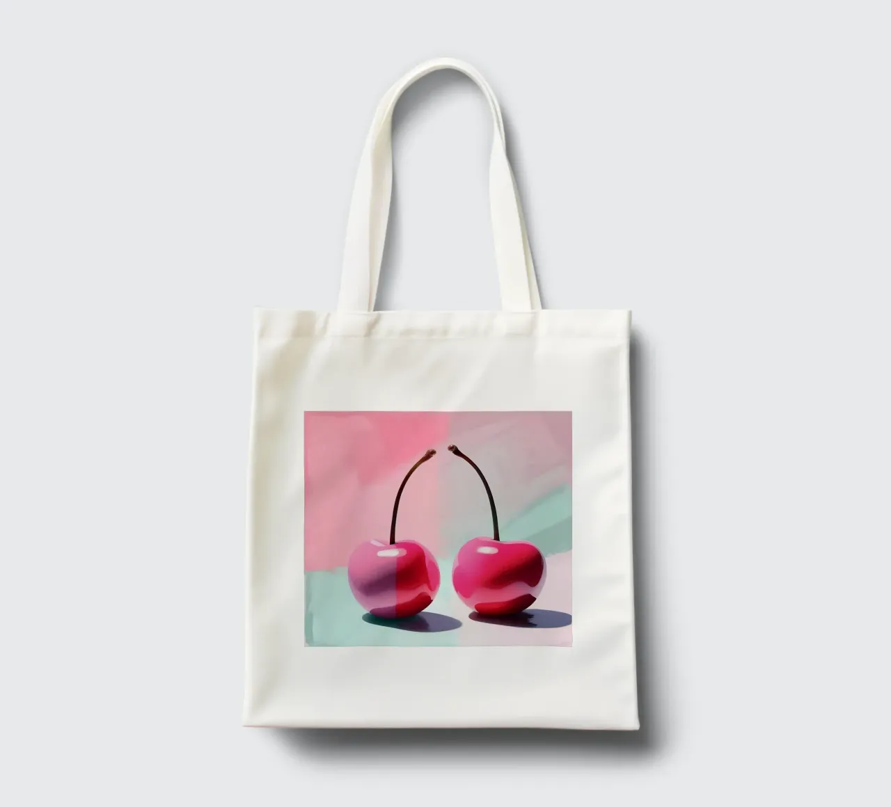 Cherries_style_A_5 tote bag by Pink- und LoveArt by LK