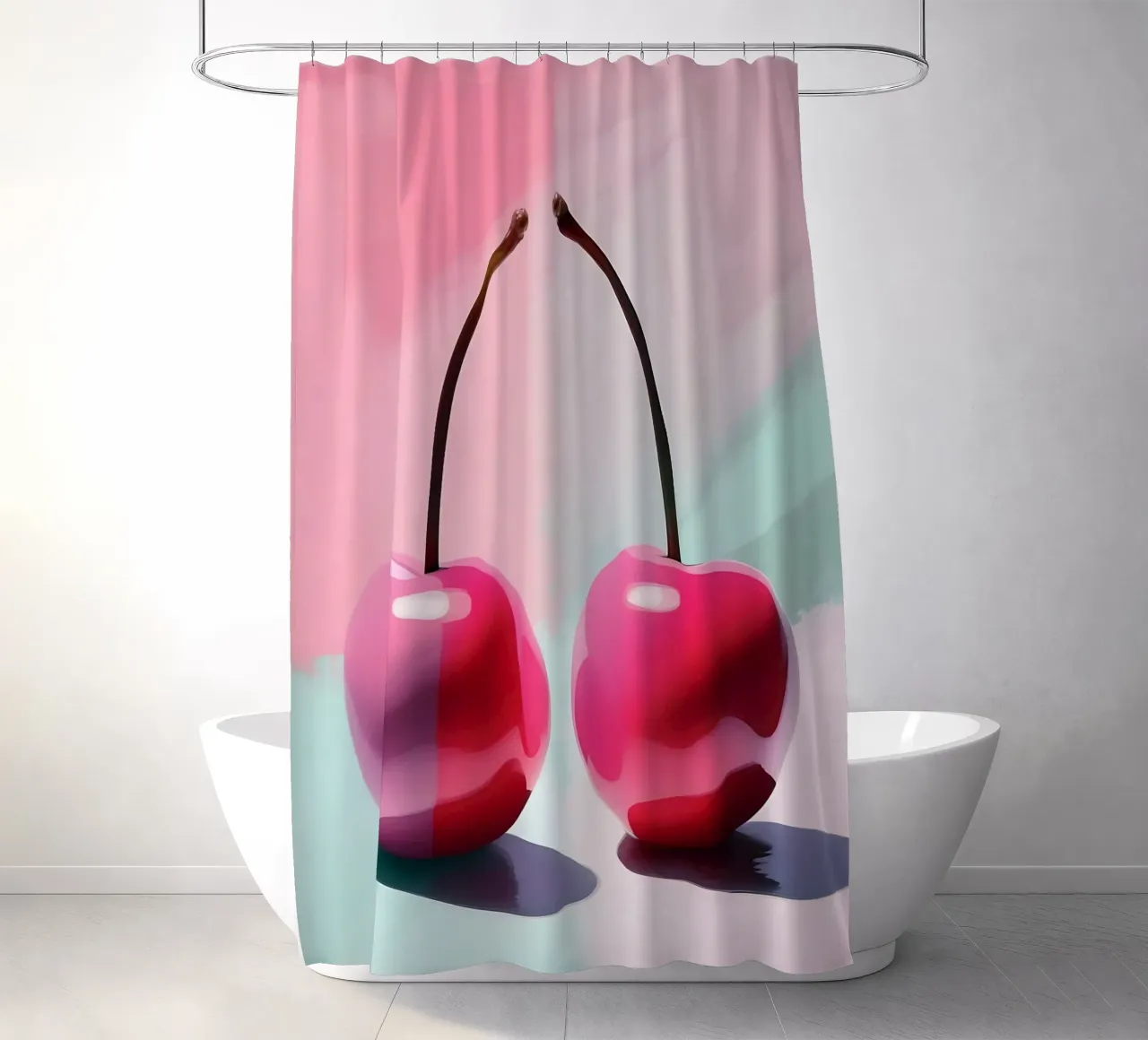 Ciliegie_stile_A_5 tenda da doccia da Pink- und LoveArt by LK