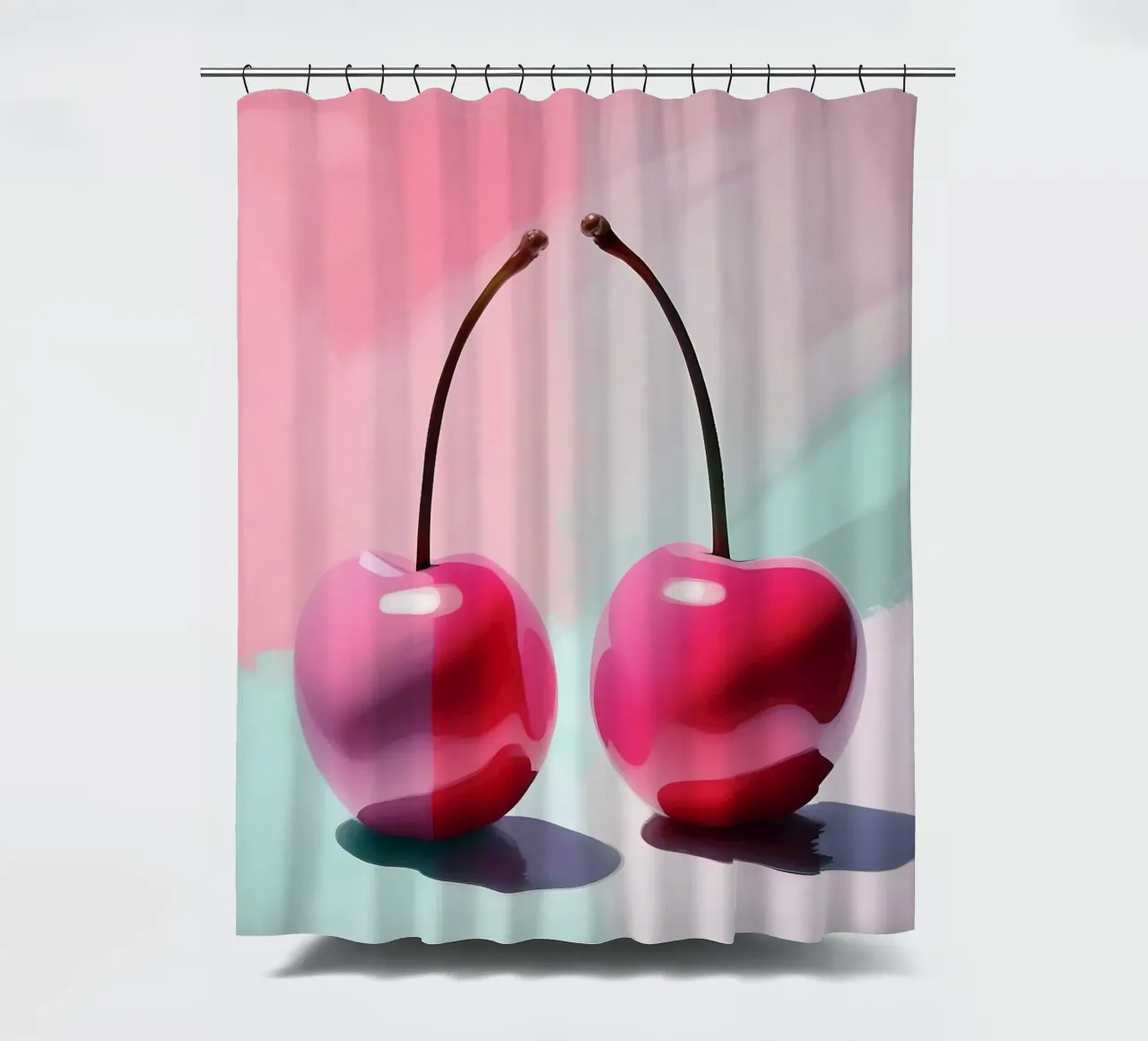 Ciliegie_stile_A_5 tenda da doccia da Pink- und LoveArt by LK