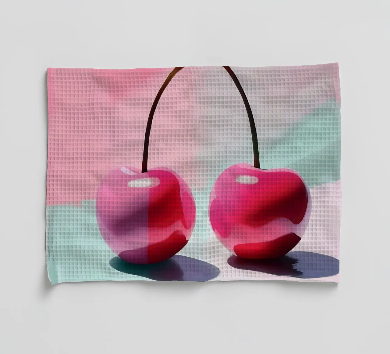Ciliegie_stile_A_5 canovaccio da cucina da Pink- und LoveArt by LK