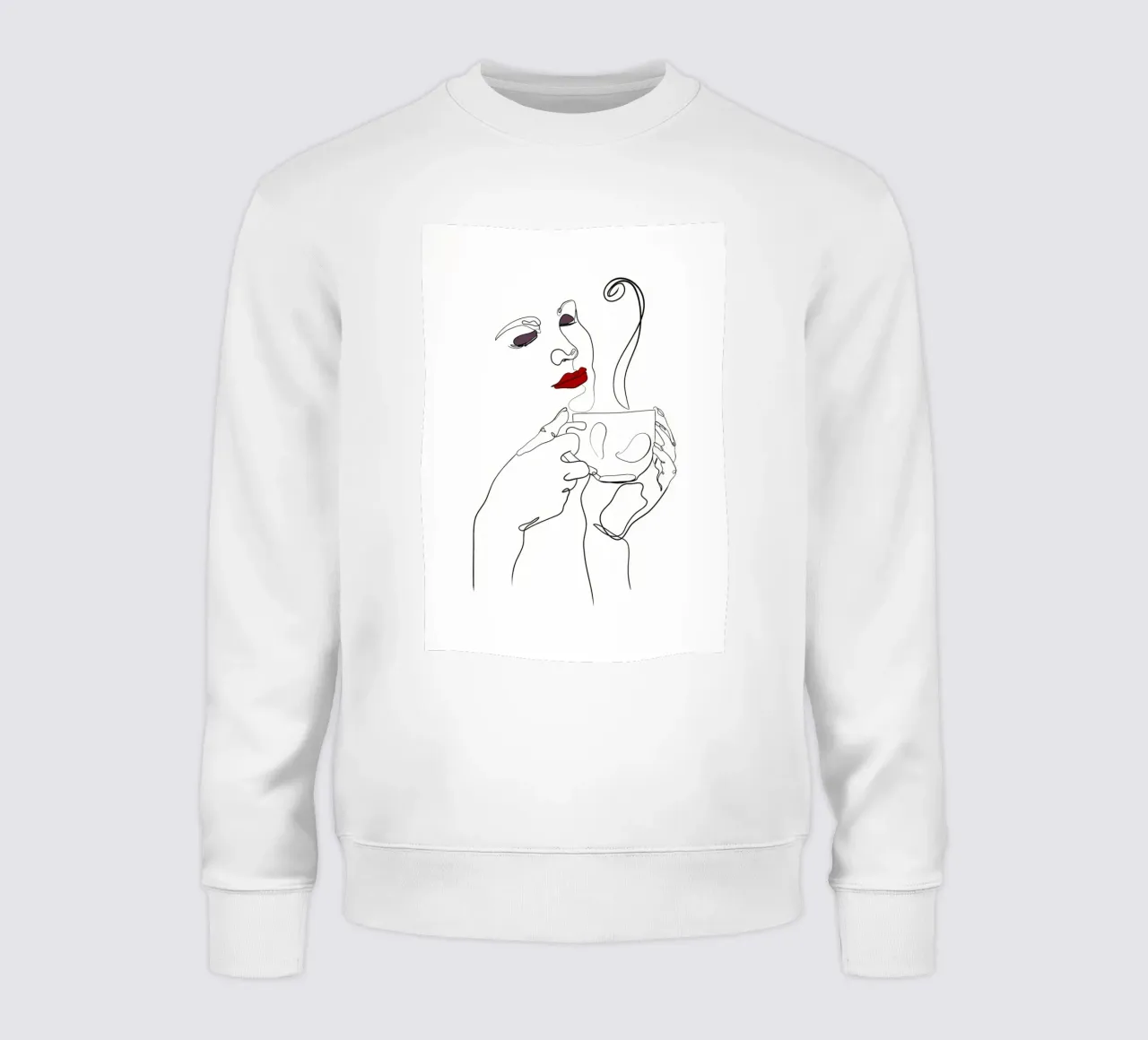 Donna con tazza di caffè in mano felpa da Aiden Garcia