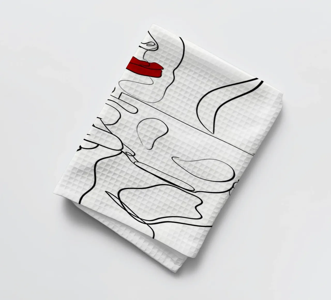 Donna con tazza di caffè in mano canovaccio da cucina da Aiden Garcia