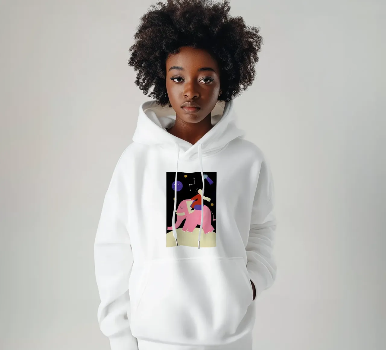Elephant Ride sudadera con capucha de Little Flourishes