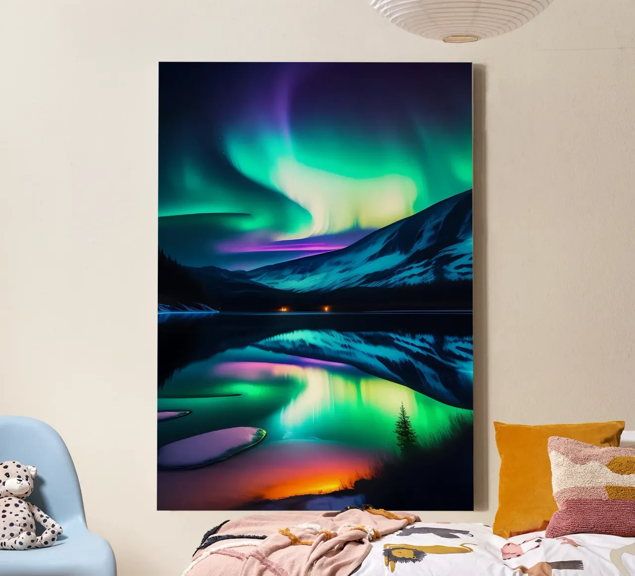 Aurora boreale Natura tela con Cornice a cassetta da Matthew Katz