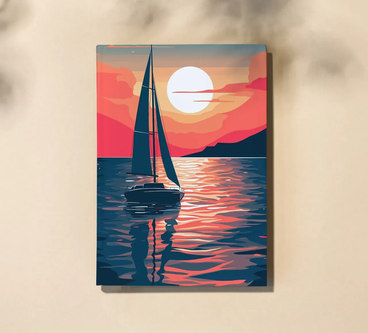 sailboat on the water notebook by Bartosz Powalka