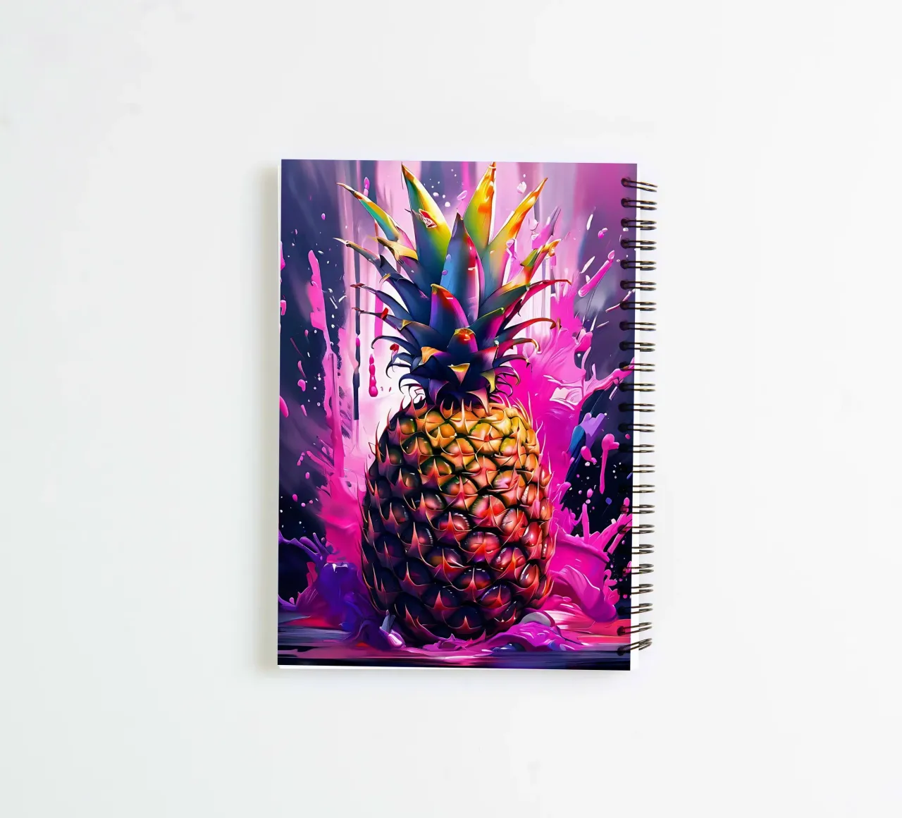 Pineapple_1 spiral notebook by Pink- und LoveArt by LK