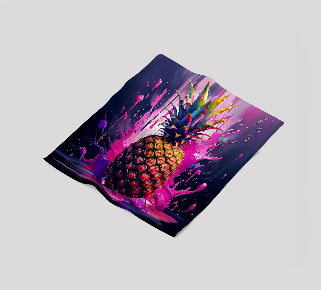 Ananas_1 coperta in pile da Pink- und LoveArt by LK