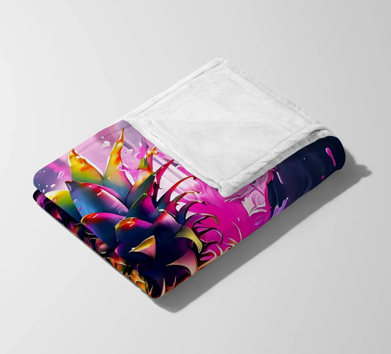 Ananas_1 coperta in pile da Pink- und LoveArt by LK