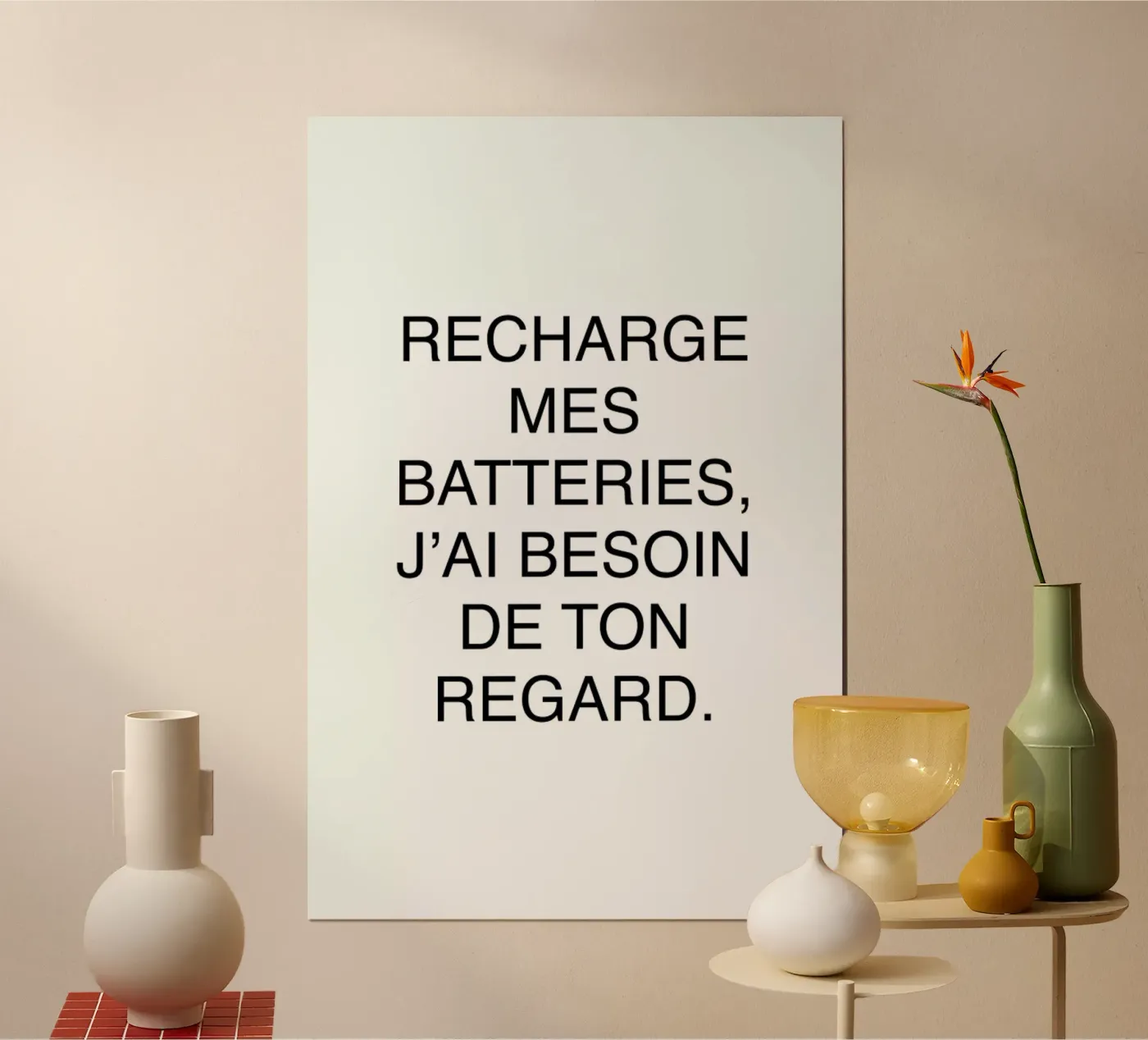 Ton regard poster da typed