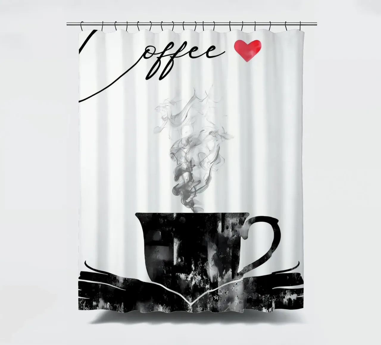 Tazza di caffè e libri tenda da doccia da Aiden Garcia