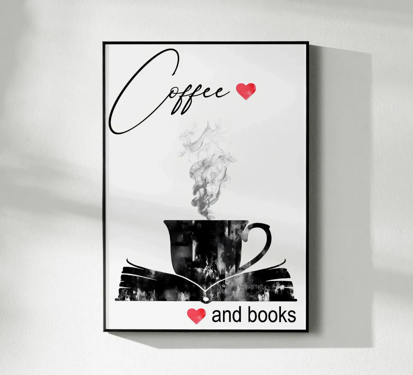 Cup of coffee and books Acryl-Glas von Aiden Garcia