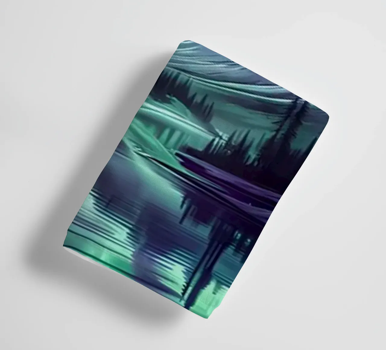 winter aurora borealis badhanddoek van Matthew Katz