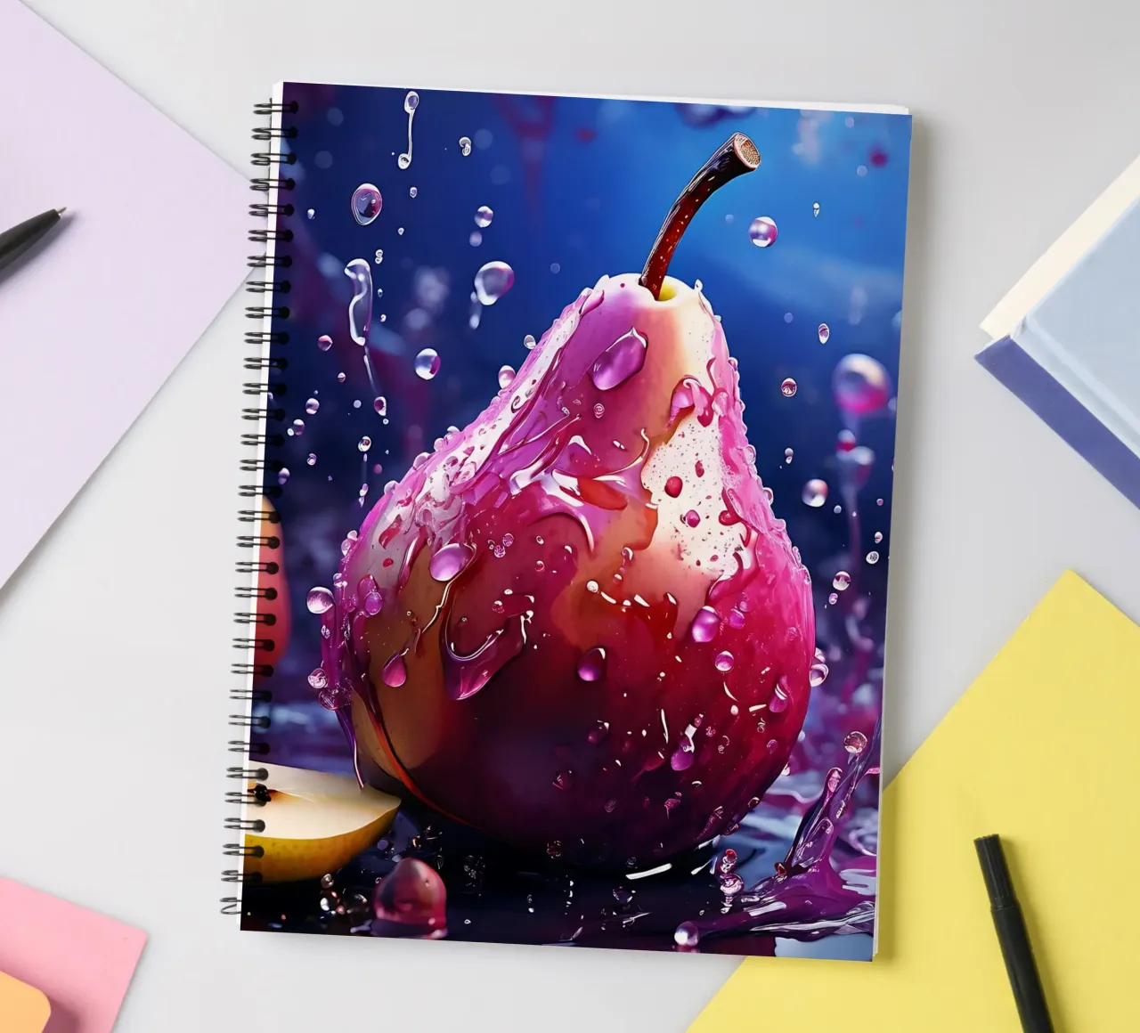Pear_1 spiral notebook by Pink- und LoveArt by LK