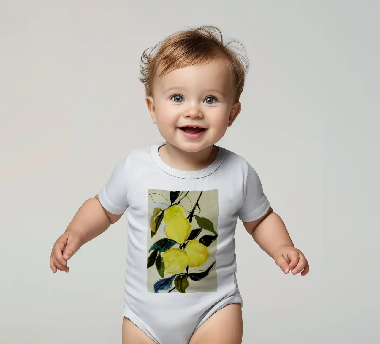 Lemonstudy 1 body neonato maniche corte da Leigh Viner