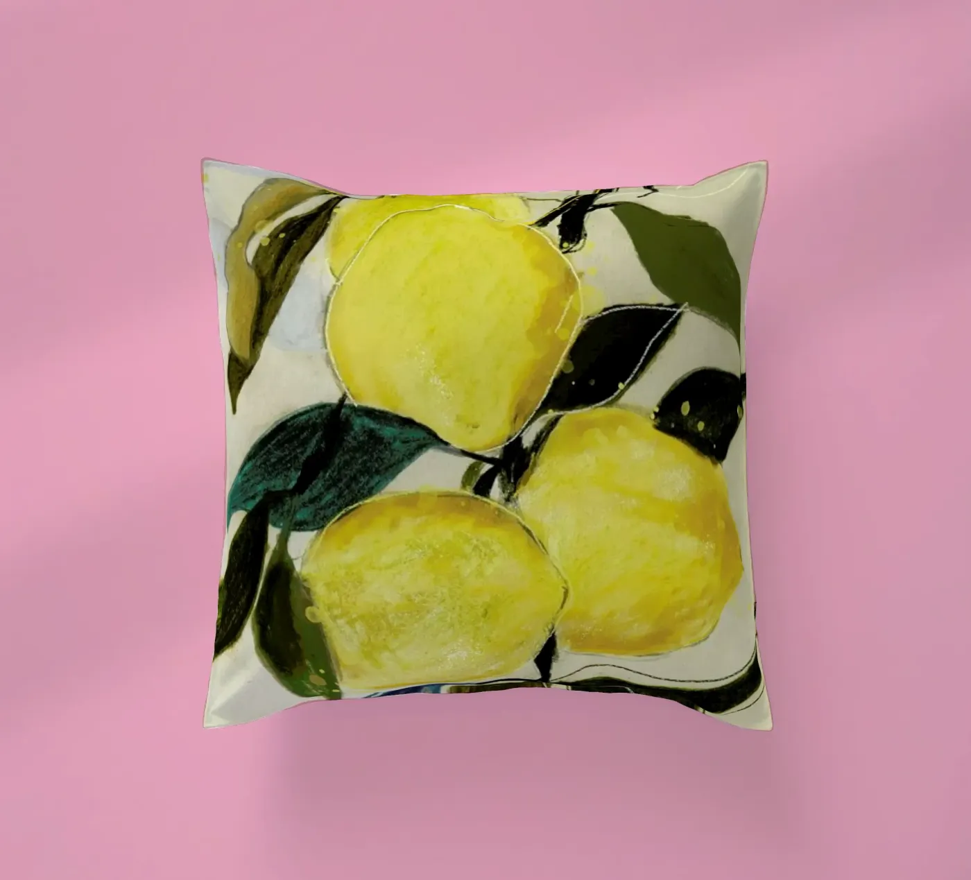 Lemonstudy 1 Kissen von Leigh Viner