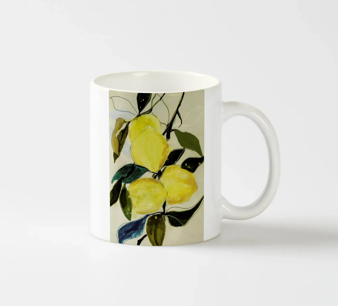 Lemonstudy 1 ceramic mug by Leigh Viner