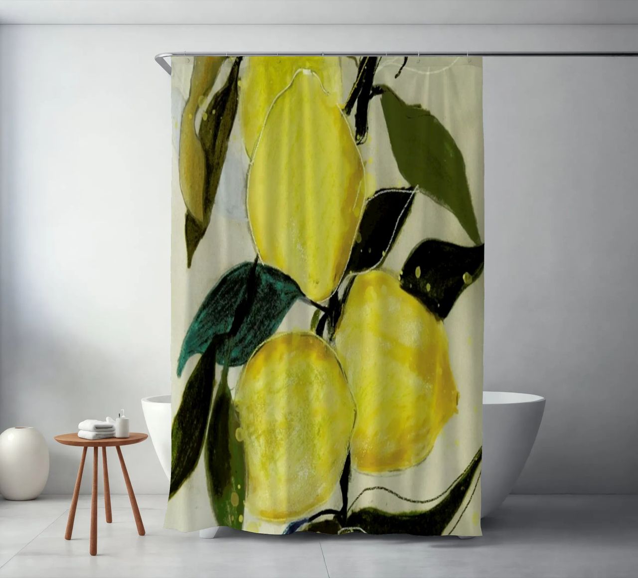 Lemonstudy 1 Duschvorhang von Leigh Viner
