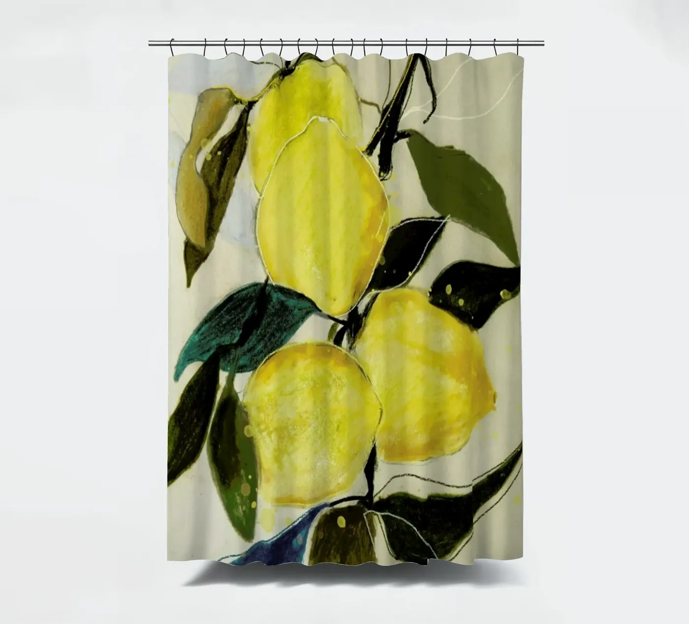 Lemonstudy 1 Duschvorhang von Leigh Viner